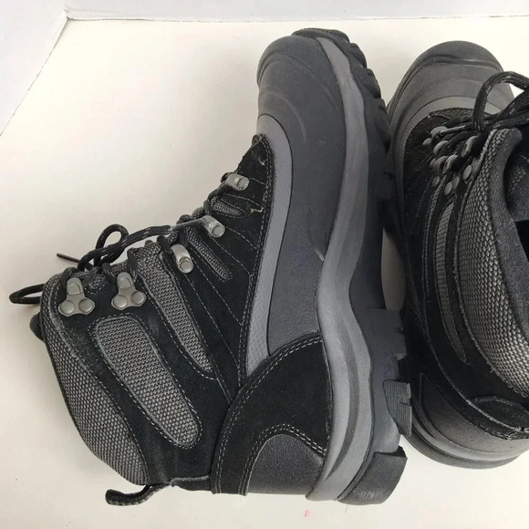 Lands End Mens High Top Hiking Boots Leather - Picture 6 of 8